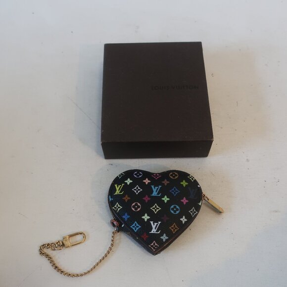 Louis Vuitton Handbags - Women Louis Vuitton X Takashi Murakami Black, Multicolor Heart Pouch Coin Case